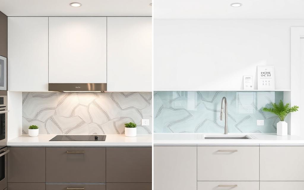 Dibond vs. glas als keukenachterwand